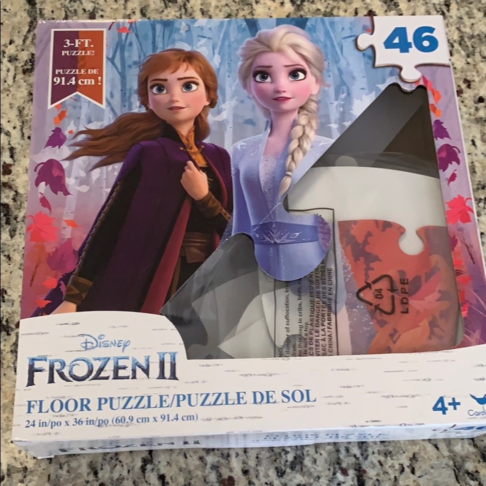 Disney Frozen 3 Foot Floor Puzzle Ages 4+ 46 Large Piece NEW